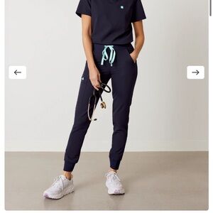 Women's Navy Joggers with Mint Accents